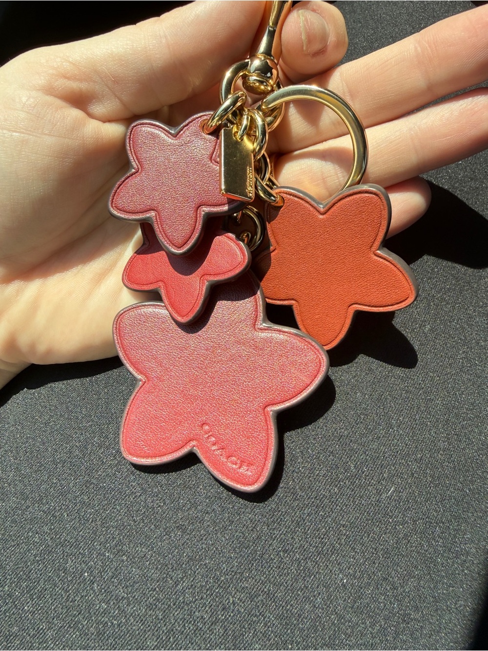 Coach Wildflower leather flower keychain - Picture 2 of 3